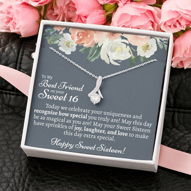 Best Friend Sweet 16 Alluring Beauty Necklace - Love You This Much
